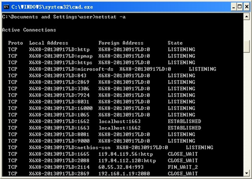 netstat -a